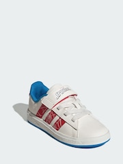 adidas White Marvel Spider-Man Grand Court Shoes - Image 1 of 4