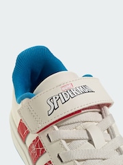 adidas White Marvel Spider-Man Grand Court Shoes - Image 3 of 4