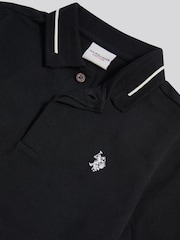 Negro - U.S. Polo Assn Smart Pique Polo Shirt - Imagen 7 de 7