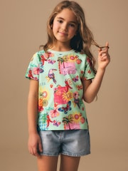 Mint Green Printed T-Shirt (3-16yrs) - Image 1 of 4