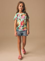 Mint Green Printed T-Shirt (3-16yrs) - Image 2 of 4