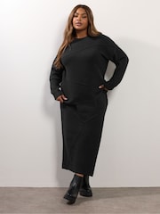 Yours Curve Black Asymetric Jumper - Image 2 of 5