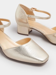 Yours Curve Gold Extra Wide Fit Two Part Mary Jane Shoes - Image 5 of 5