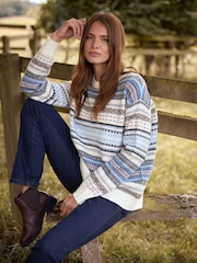 M&Co Blue Fairisle Jumper - Image 1 of 2