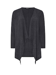 Yours Curve Grey Cut & Sew Waterfall Cardigan - Image 5 of 5
