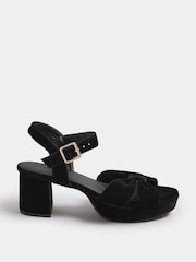 Yours Curve Black Extra Wide Fit Chunky Platform Sandals - Image 2 of 5