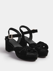 Yours Curve Black Extra Wide Fit Chunky Platform Sandals - Image 3 of 5