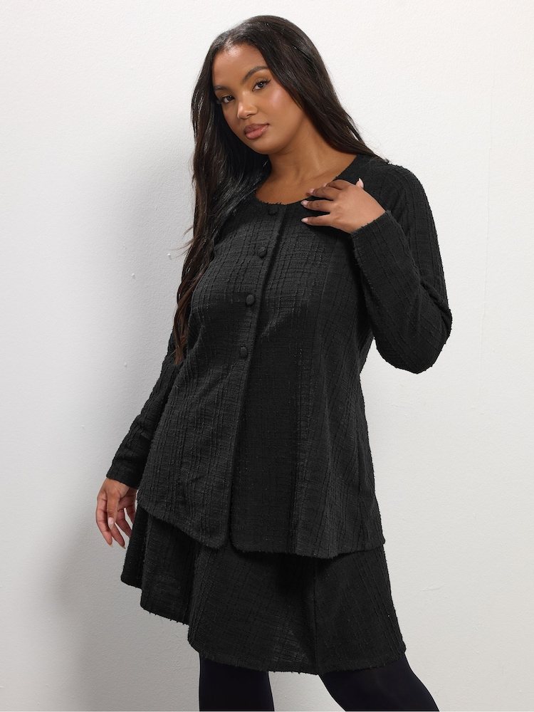 Yours Curve Boucle Button Front Cover-Up - صورة 1 من 5