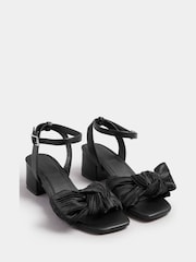 Preto - Sandália Yours Curve Extra-Wide Fit Mid Bow Block - Imagem 3 de 5
