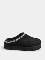 Yours Curve Black Extra-Wide Fit Fur Mules - Image 3 of 6