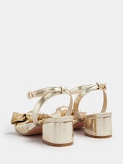 Yours Curve Extra-Wide Fit Mid Bow Block Sandal - Imagem 4 de 5