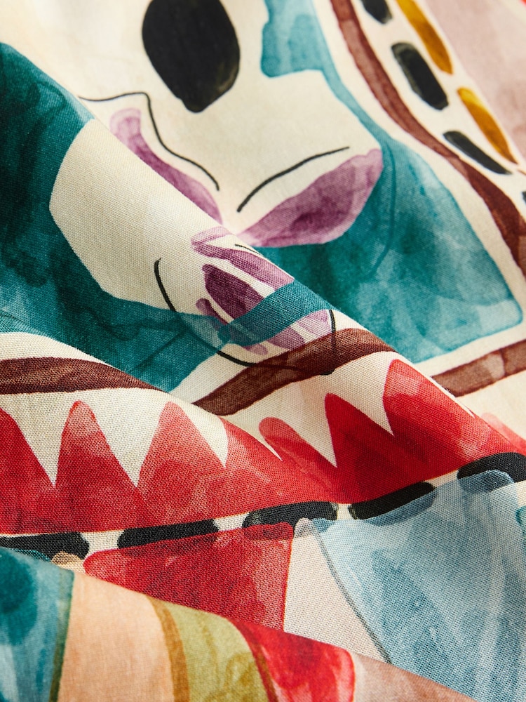 Қызыл абстракт - Viscose Slip Dress - 3суретінің 2 суреті