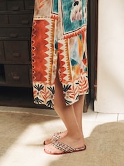 Sarkans abstrakts - Viscose Slip Dress - Attēls 5 no 8