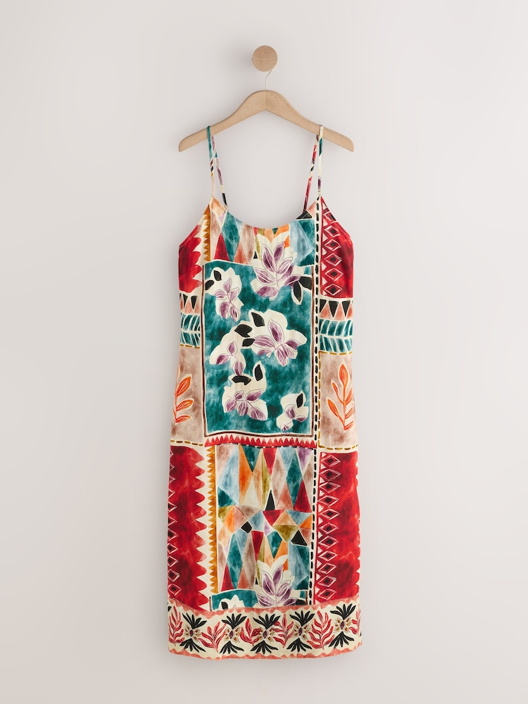sachin and babi light blue dress Embroidered organic cotton bordeaux dress – KiRiVOO main image 1