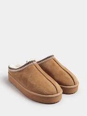 Yours Curve Brown Extra-Wide Fit Fur Mules - Image 4 of 6