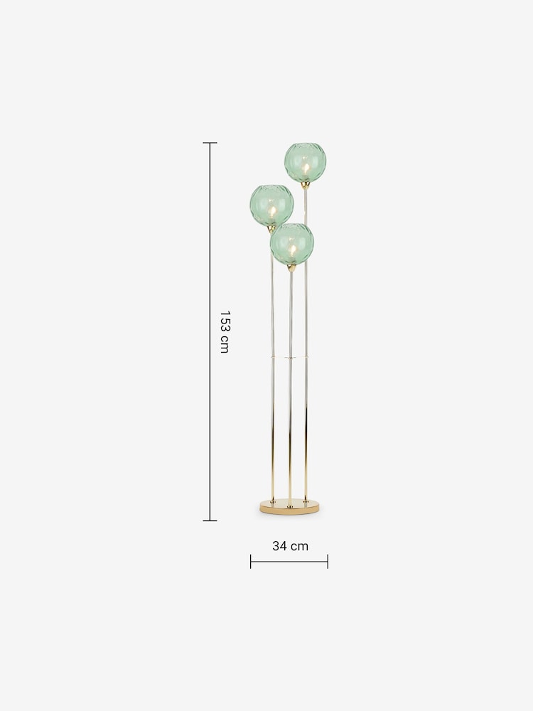 MADE.COM Green Ilaria Floor Lamp - Image 2 of 3 MADE.COM Green Ilaria Floor Lamp - Image 2 of 3