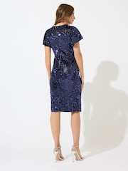 M&Co Mixed Sequin Wrap Shift Dress - Imagem 3 de 5