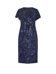 M&Co Mixed Sequin Wrap Shift Dress - Imagem 5 de 5