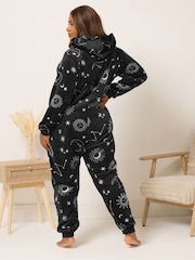 Yours Curve Black New Celestial Onesie - Image 3 of 5