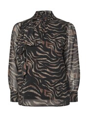 Yours Curve Brown London Dramatic Side Bow Blouse - Image 5 of 5