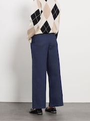 M&Co Blue Petite Smart Wide Leg Jeans - Image 1 of 5