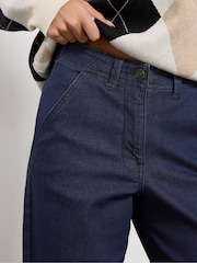 M&Co Blue Petite Smart Wide Leg Jeans - Image 3 of 5