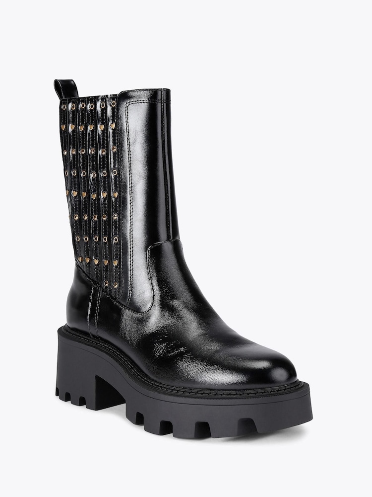 Kurt Geiger London Stud Chelsea Ankle Black Boots - Image 2 of 4
