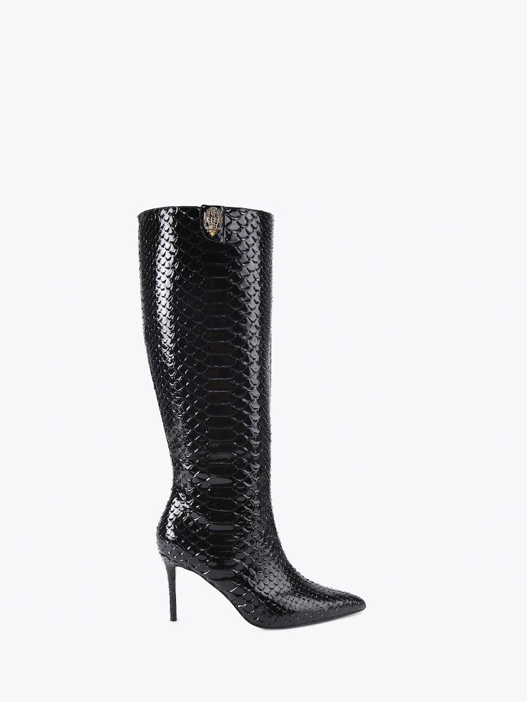Kurt Geiger London Belgravia Knee Black Boots - Image 1 of 4 Kurt Geiger London Belgravia Knee Black Boots - Image 1 of 4
