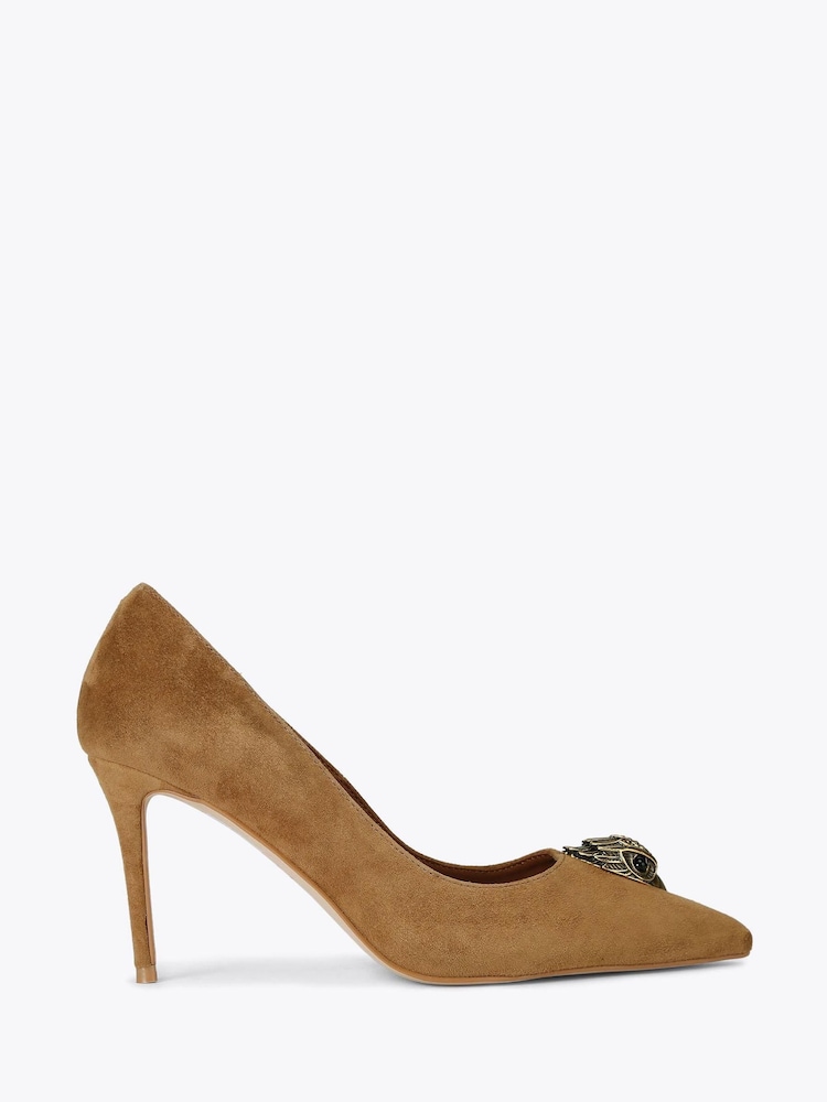 Kurt Geiger London Natural Belgravia Eagle Court Shoes - Image 1 of 4 Kurt Geiger London Natural Belgravia Eagle Court Shoes - Image 1 of 4