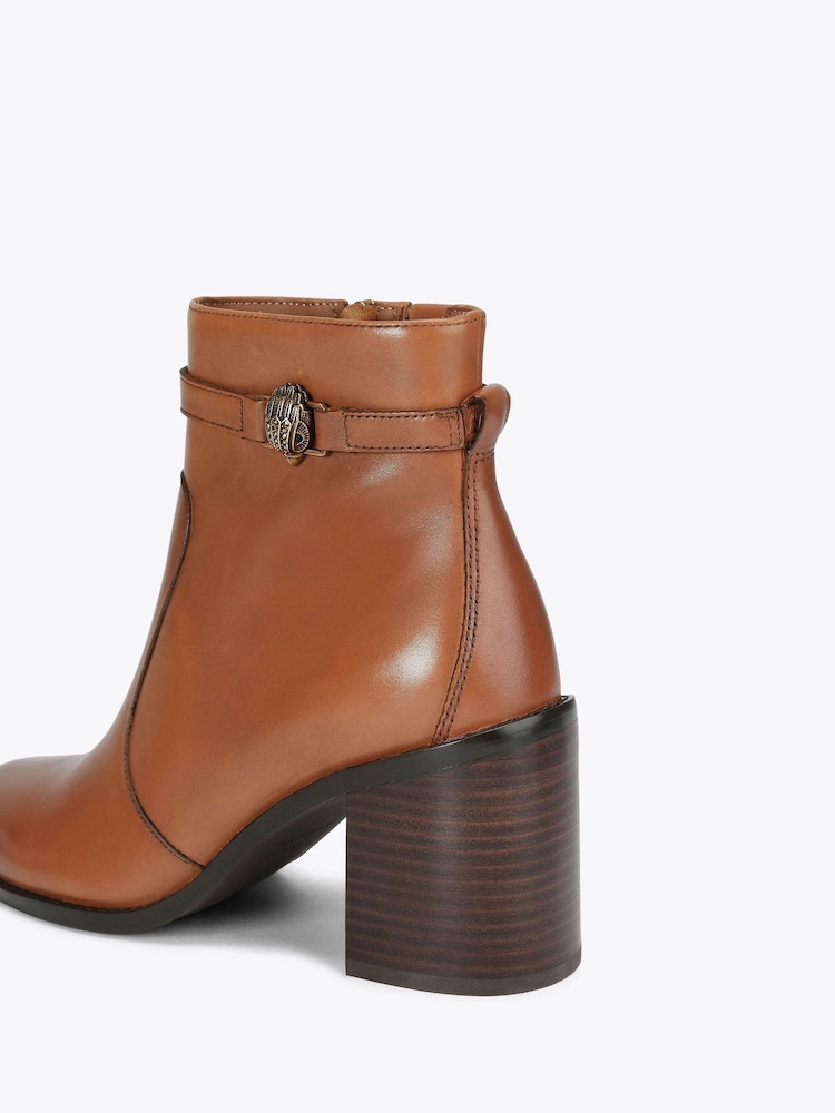 Kurt Geiger London Natural Shoreditch Block Ankle Boots - Image 4 of 4