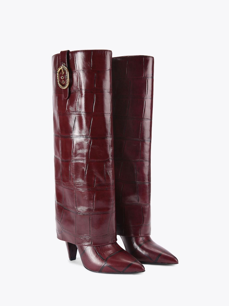 Kurt Geiger London Fold Over Tall Boots - Image 2 of 4