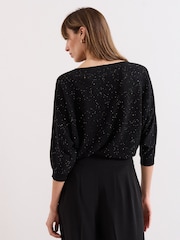 Phase Eight Black Sequin Cristine Knit Jumper - Image 5 of 6