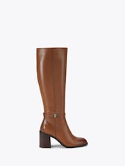 Kurt Geiger London Natural Shoreditch Block Knee B Boots - Image 1 of 4