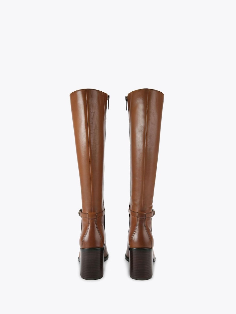 Kurt Geiger London Natural Shoreditch Block Knee B Boots - Image 2 of 4