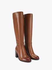 Kurt Geiger London Natural Shoreditch Block Knee B Boots - Image 3 of 4