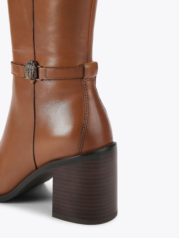 Kurt Geiger London Natural Shoreditch Block Knee B Boots - Image 4 of 4