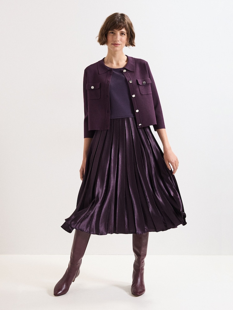 Phase Eight Purple Penny Dress - Image 2 of 8