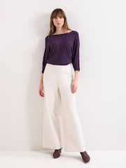 Phase Eight Purple Cristine Knit Jumper - Image 4 of 6