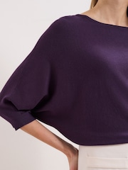 Phase Eight Purple Cristine Knit Jumper - Image 5 of 6
