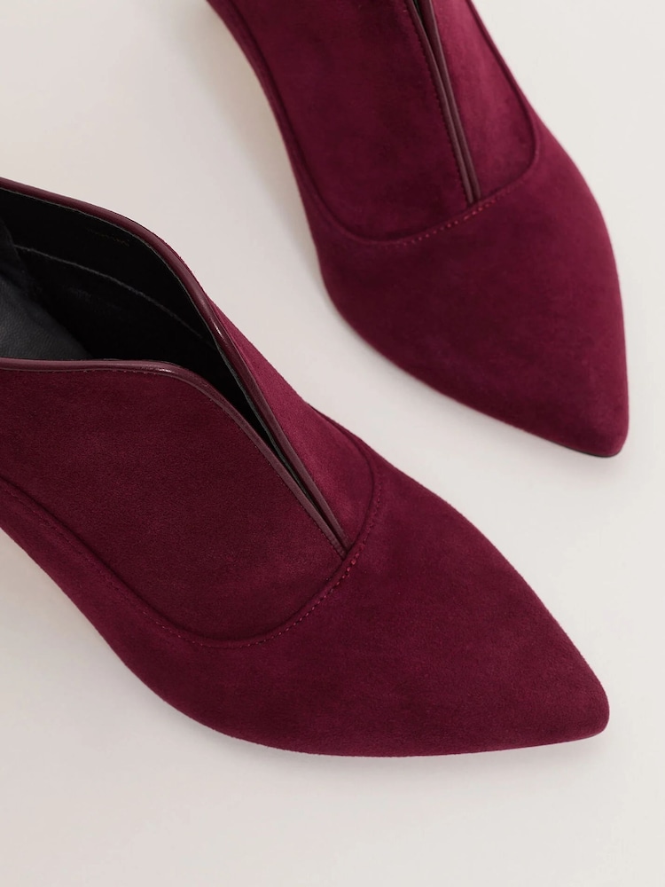 Phase Eight Red Suede Boots - Image 8 of 8