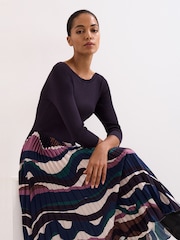Phase Eight Purple Petite Riley Dress - Image 4 of 7