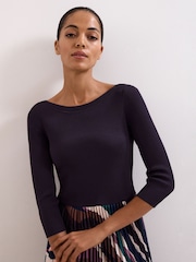 Phase Eight Purple Petite Riley Dress - Image 5 of 7