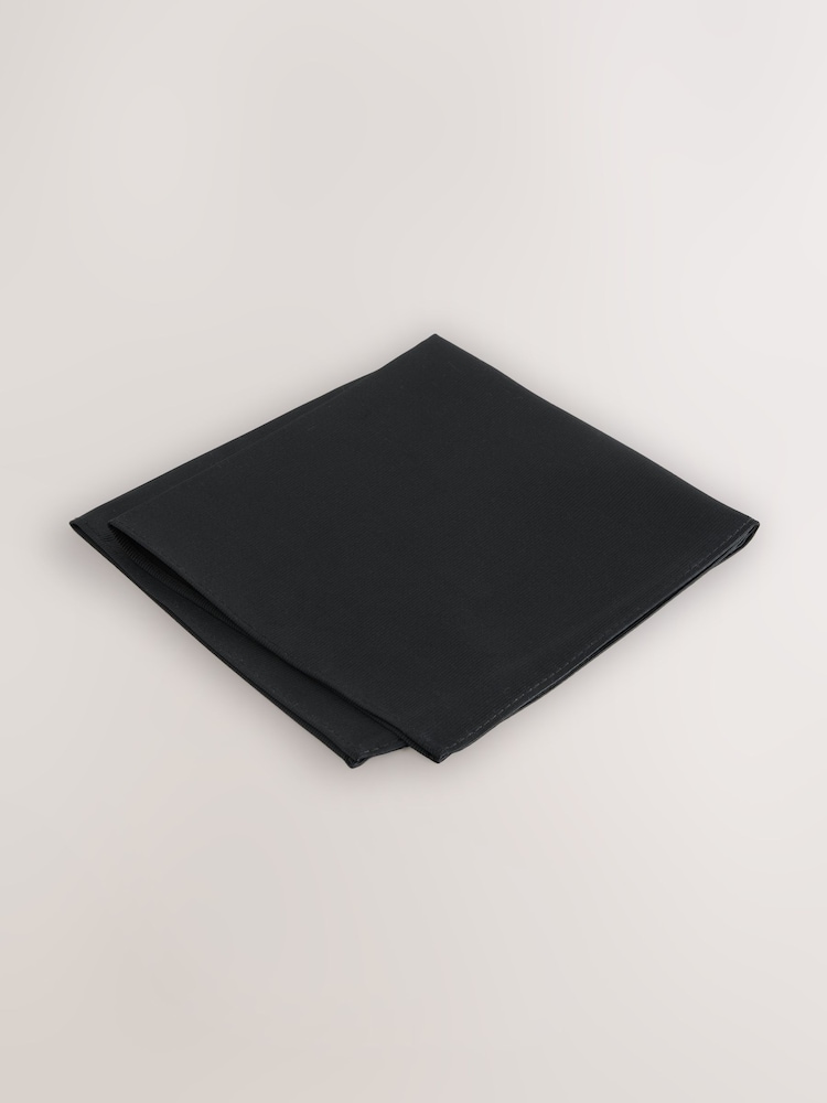 שחור - Tie Pocket Square and Brooch Set - תמונה 2 מתוך 2 שחור - Tie Pocket Square and Brooch Set - תמונה 2 מתוך 2