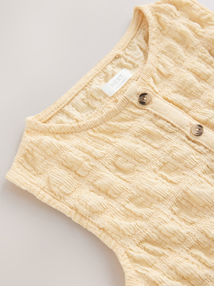 Yellow Textured Button Front Top (3-16yrs) - Image 7 of 7 Yellow Textured Button Front Top (3-16yrs) - Image 7 of 7