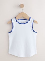 White Stitched Ribbed Vest (3-16yrs) - Image 4 of 7