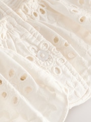 Alb - Broderie Peplum Waistcoat (3-16yrs) - Imaginea 8 din 8