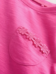 Bright Pink Daisy Pocket T-Shirt (1.5-16yrs) - Image 3 of 4