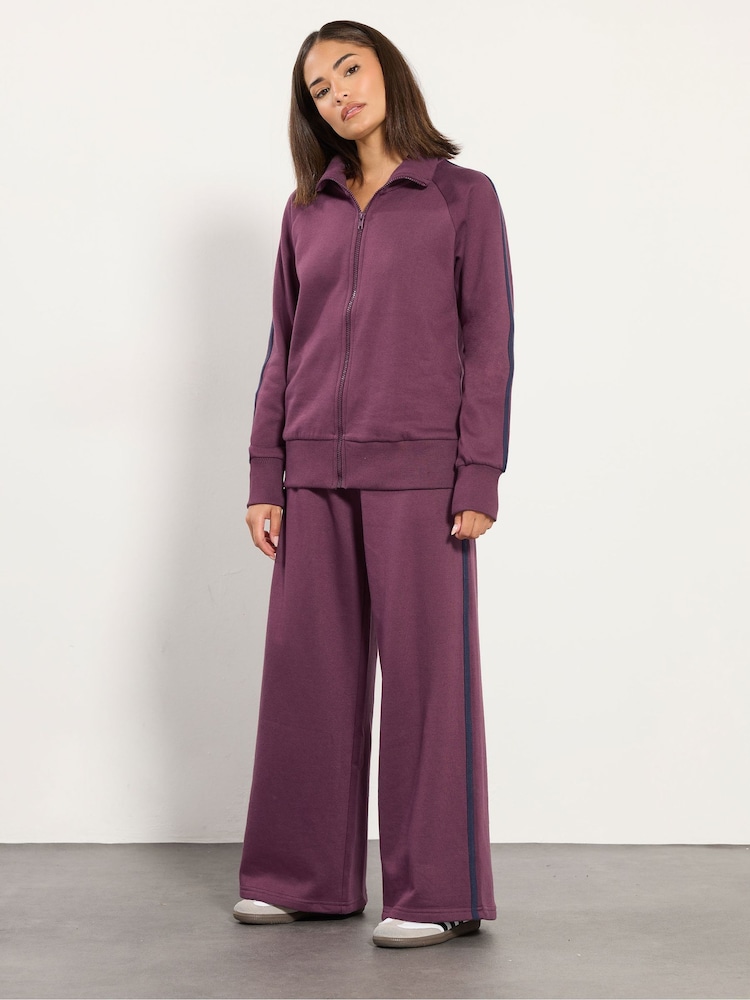 PixieGirl Petite Red Side Stripe Joggers - Image 1 of 6 PixieGirl Petite Red Side Stripe Joggers - Image 1 of 6