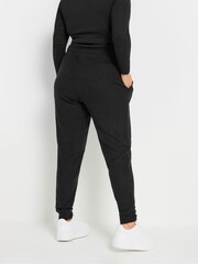 Yours Curve Black Soft Touch Joggers - Image 3 of 5