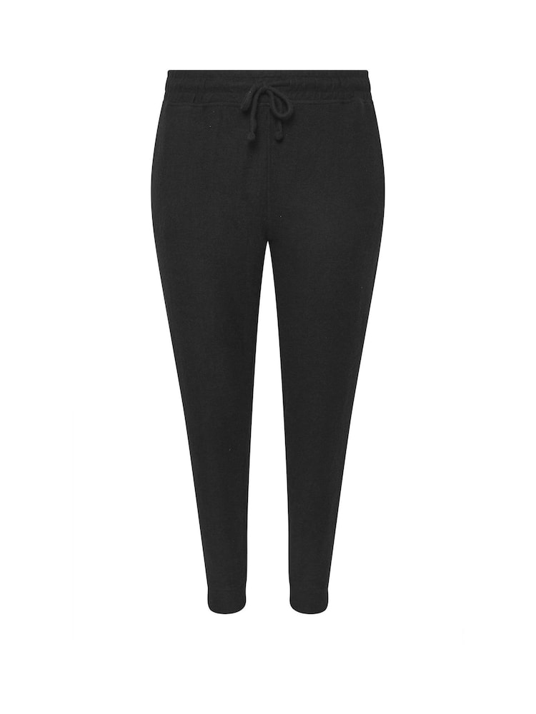 Yours Curve Black Soft Touch Joggers - Image 5 of 5